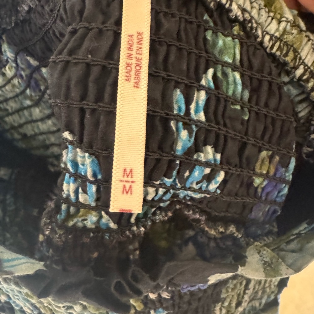 Free People Black Floral Maxi Dress with Blue, Green, Pink Accents - Picture 3 of 3